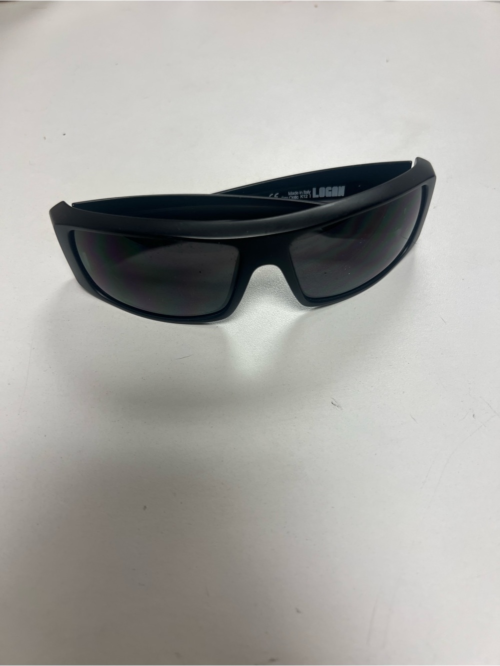 SPY Optic Logan Black Wrap Sunglasses Made in Italy Men’s